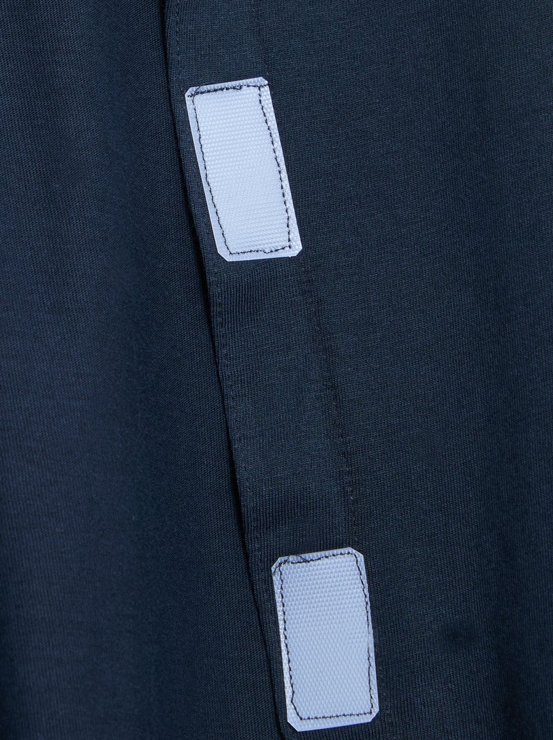 Polo met lange mouwen - makkelijk aan te trekken collectie Blauw - Kiabi