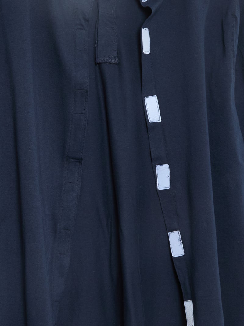 Polo met lange mouwen - makkelijk aan te trekken collectie Blauw - Kiabi