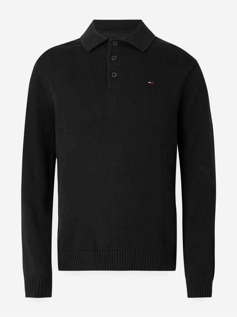 Polo met lange mouwen - Tommy jeans Zwart - Kiabi