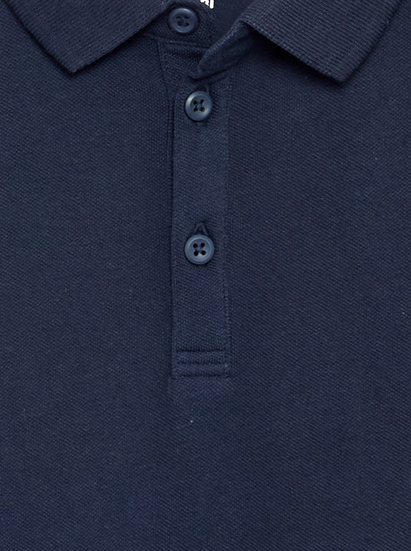 Polo met lange mouwen Blauw - Kiabi