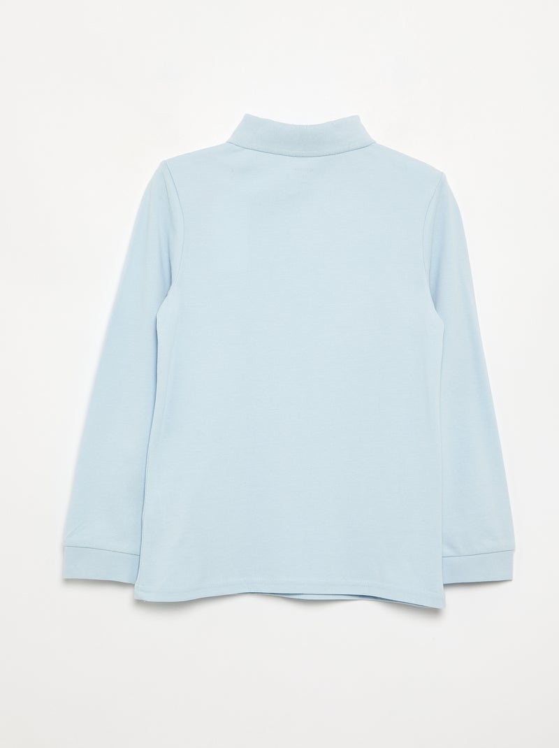 Polo met lange mouwen Blauw - Kiabi