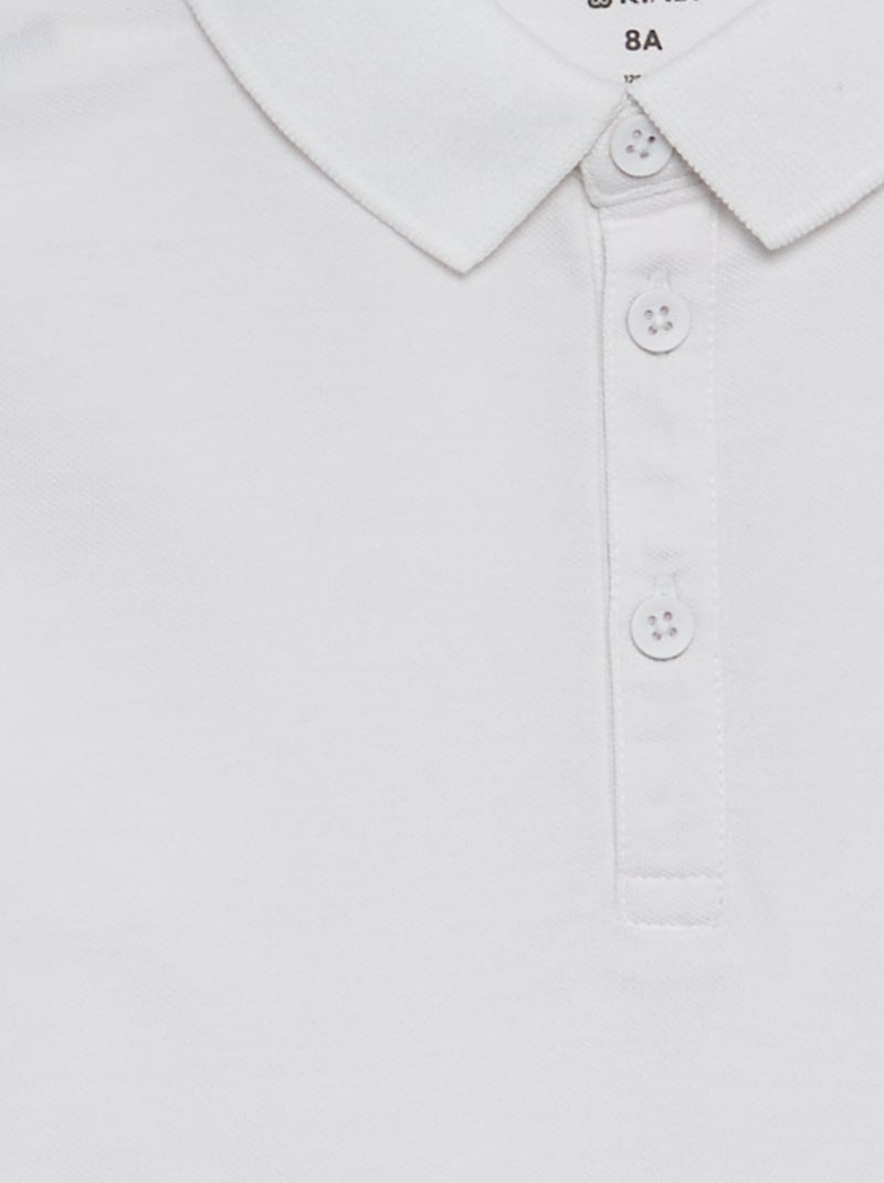 Polo met lange mouwen Wit - Kiabi