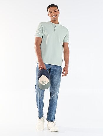 Poloshirt met mao-kraag