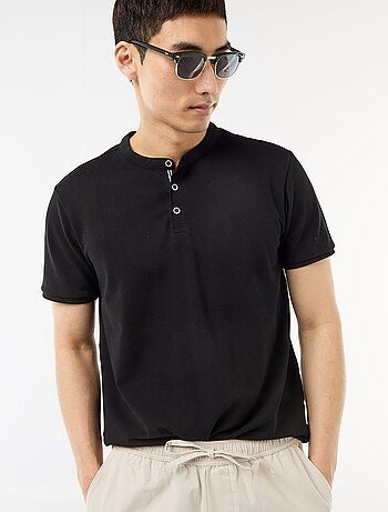 Poloshirt met mao-kraag