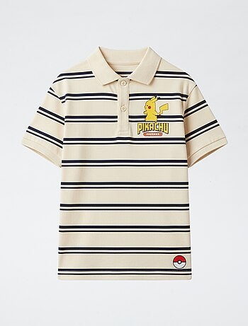 Polo met 'Pokémon'-print van katoenjersey
