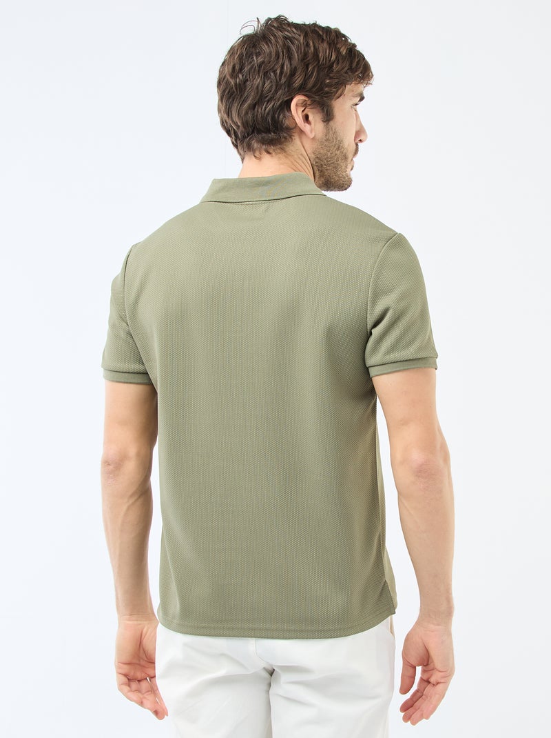 Polo met ritskraag Groen - Kiabi