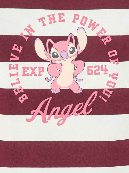 Polo met strepen en 'Angel' print 'Disney' - Kiabi