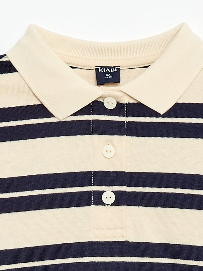 Polo oversize à rayures Bleu - Kiabi