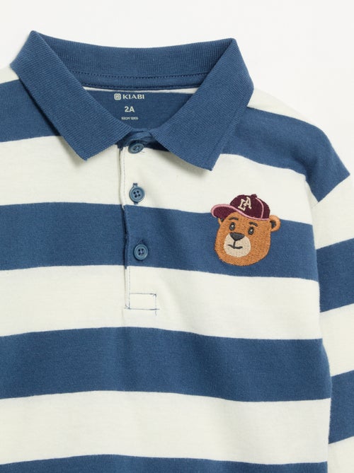 Polo rayé en jersey de coton - Kiabi