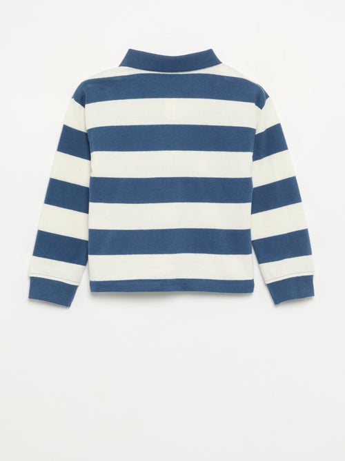 Polo rayé en jersey de coton - Kiabi