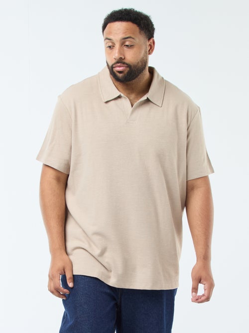 Polo regular en coton uni - Kiabi