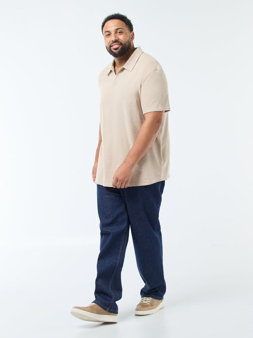 Polo regular en coton uni - Kiabi