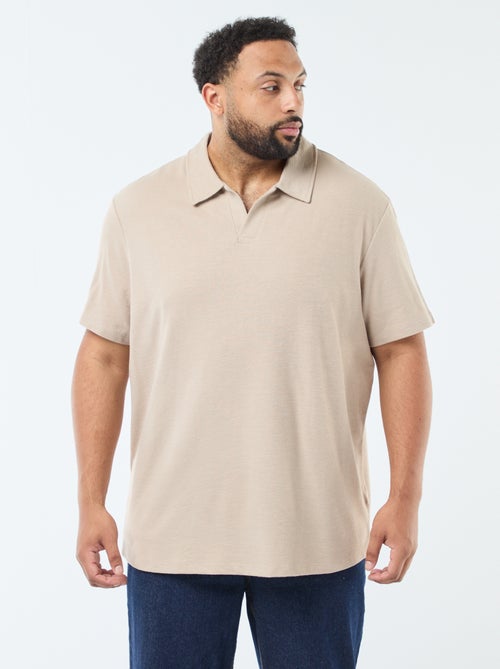 Polo regular en coton uni - Kiabi