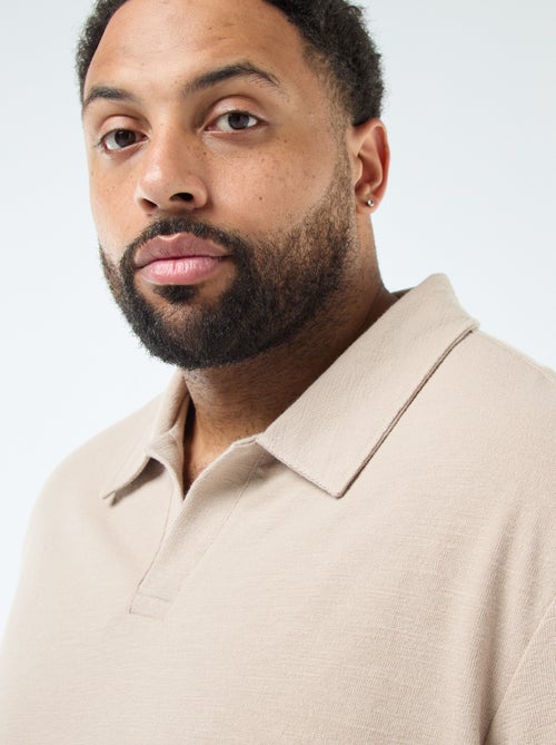 Polo regular en coton uni - Kiabi
