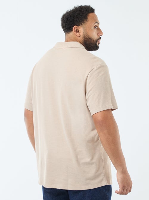 Polo regular en coton uni - Kiabi