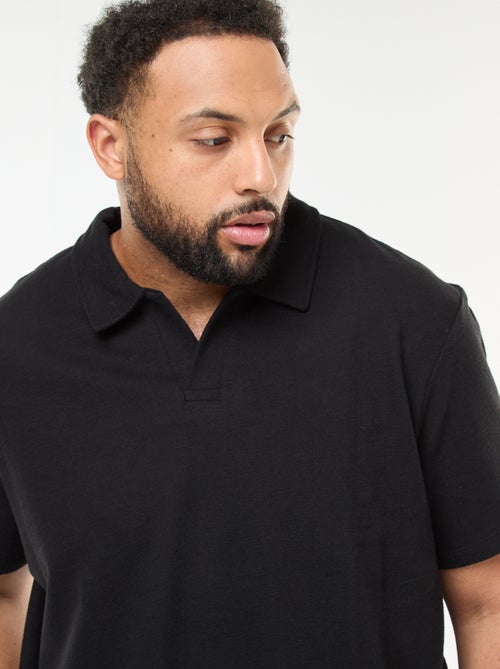Polo regular en coton uni - Kiabi