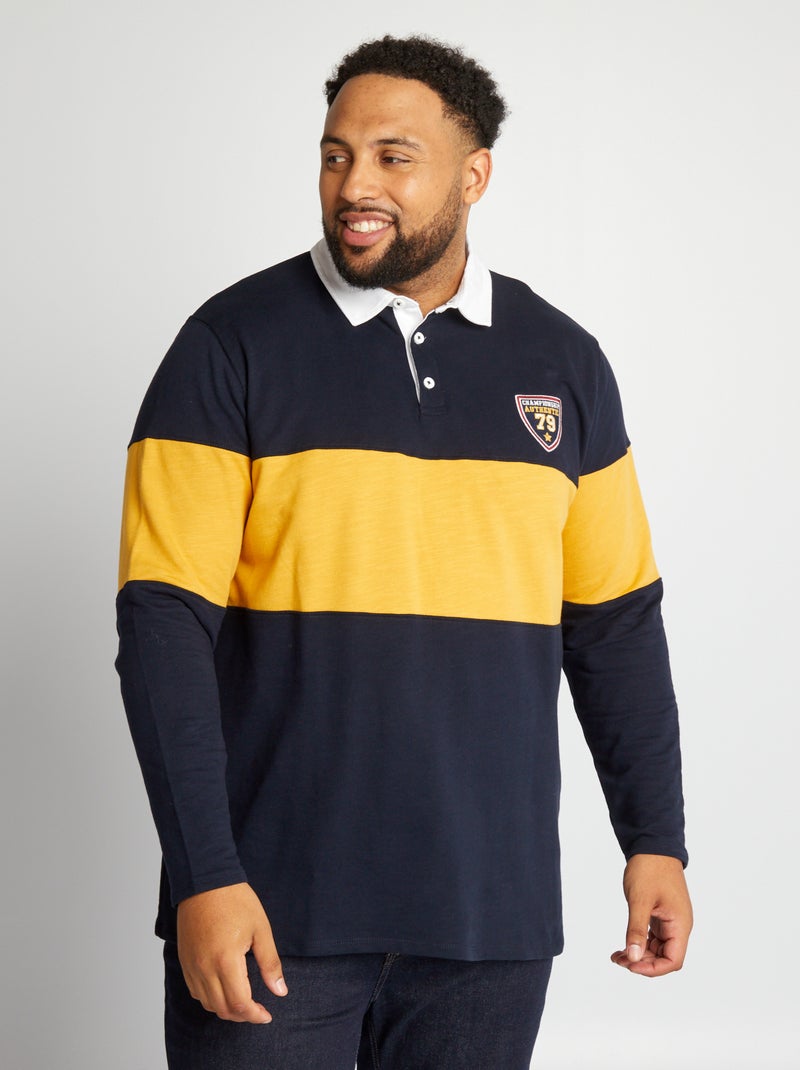 Polo rugby Bleu/jaune - Kiabi
