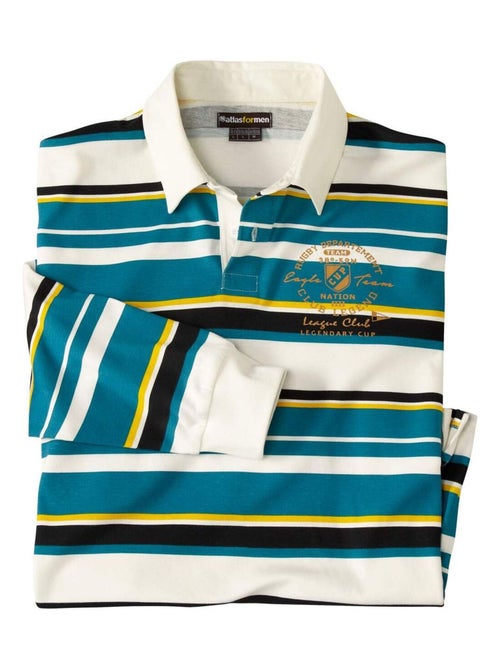 Polo Rugby Rayé Sportwear   - ATLAS FOR MEN - Kiabi