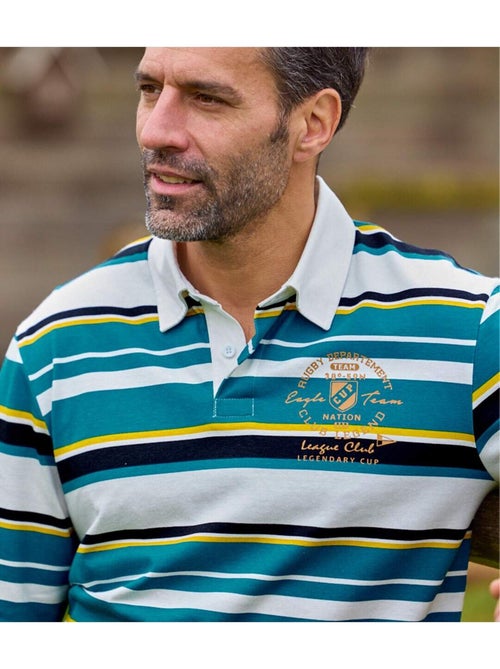 Polo Rugby Rayé Sportwear   - ATLAS FOR MEN - Kiabi