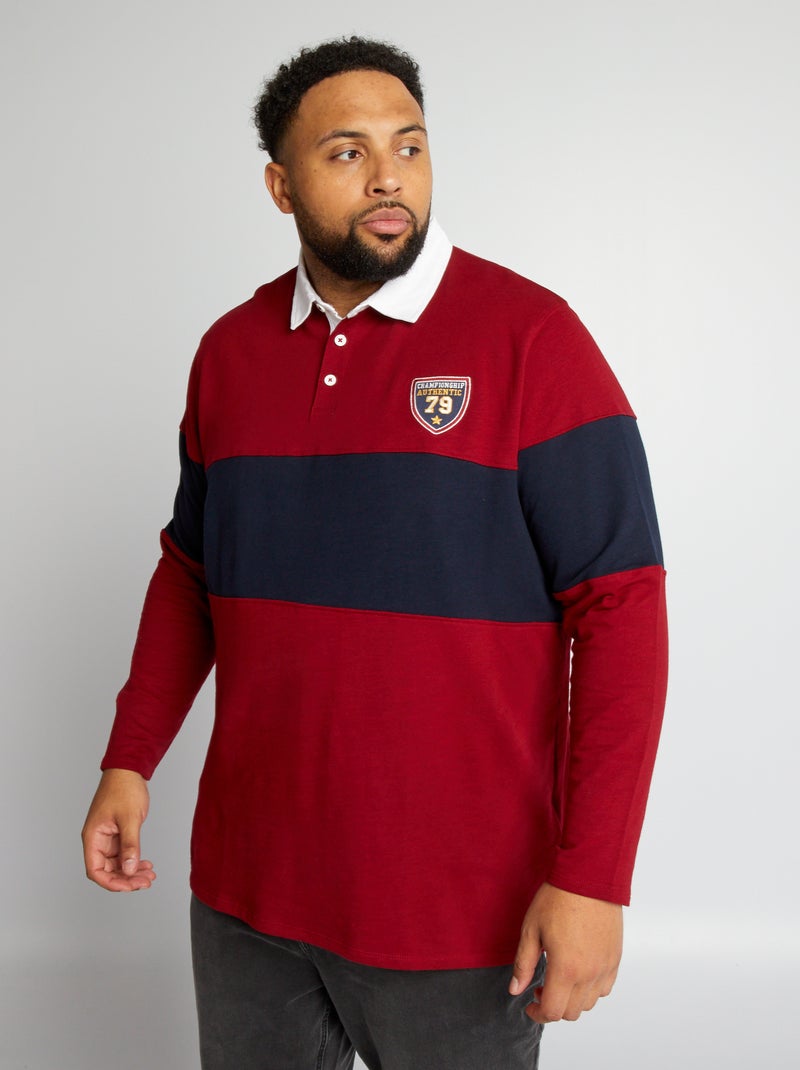 Polo rugby Rouge/marine - Kiabi