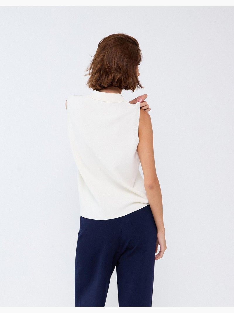 Polo sans manches, mo fashion Beige - Kiabi