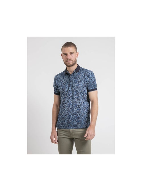 Polo shirt met korte mouwen, puur katoen, pepitong-print - Kiabi Polo shirt met korte mouwen, puur katoen, pepitong-print - Kiabi