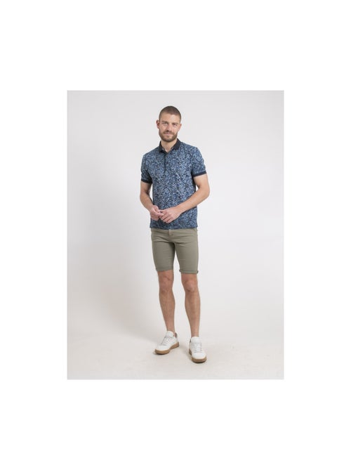 Polo shirt met korte mouwen, puur katoen, pepitong-print - Kiabi Polo shirt met korte mouwen, puur katoen, pepitong-print - Kiabi