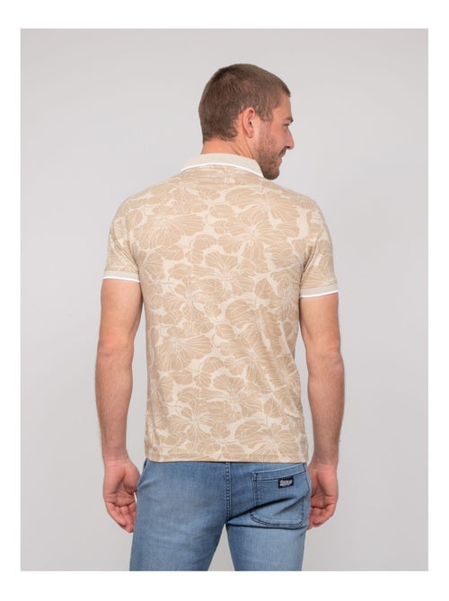 Polo shirt met korte mouwen van katoen met stroprint - Kiabi