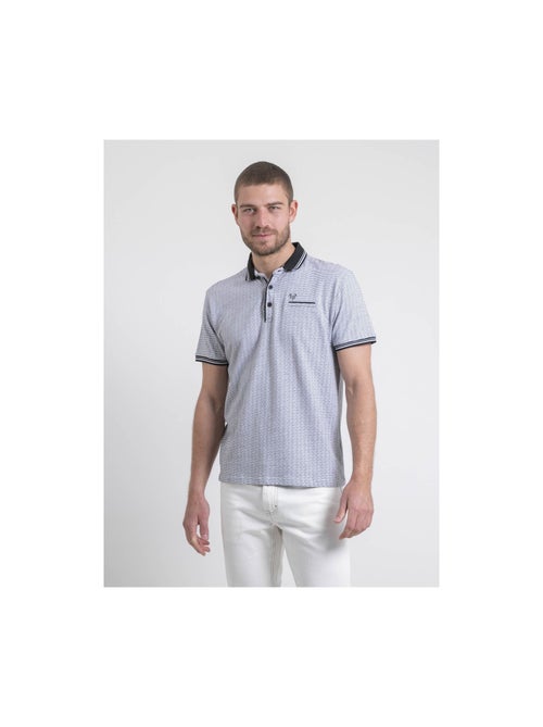 Polo shirt met korte mouwen van puur katoen met piroulio-patronen. - Kiabi