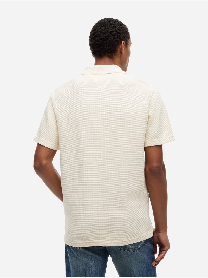 Polo shirt ronde hals - Tommy jeans Wit - Kiabi