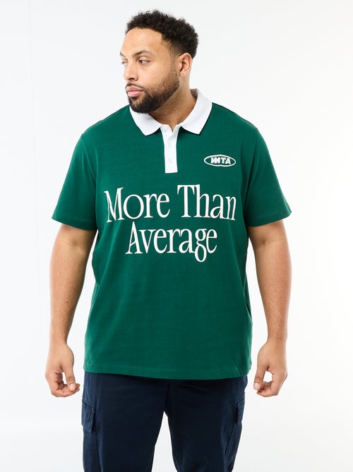 Polo style rugby à manches courtes - Kiabi