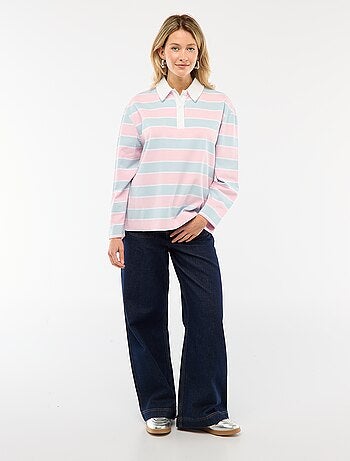 Polo style rugby à manches longues