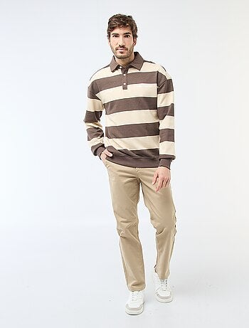 Polo style rugby à manches longues