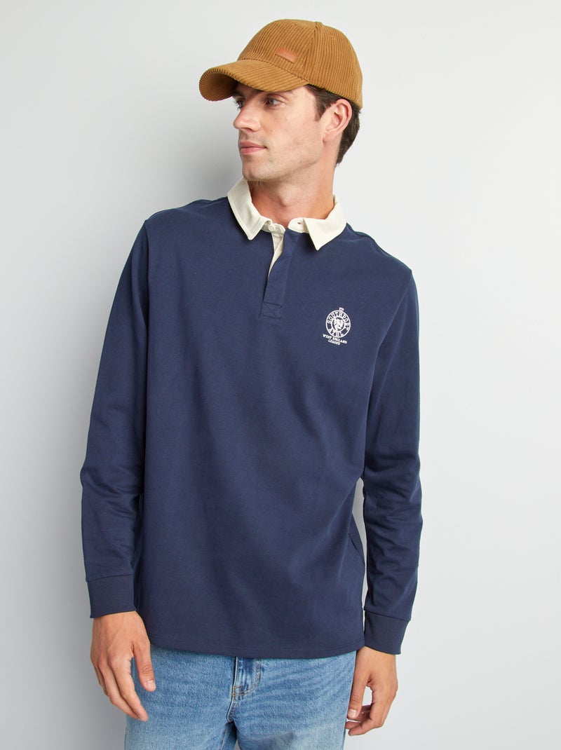 Polo style Rugby Bleu marine - Kiabi