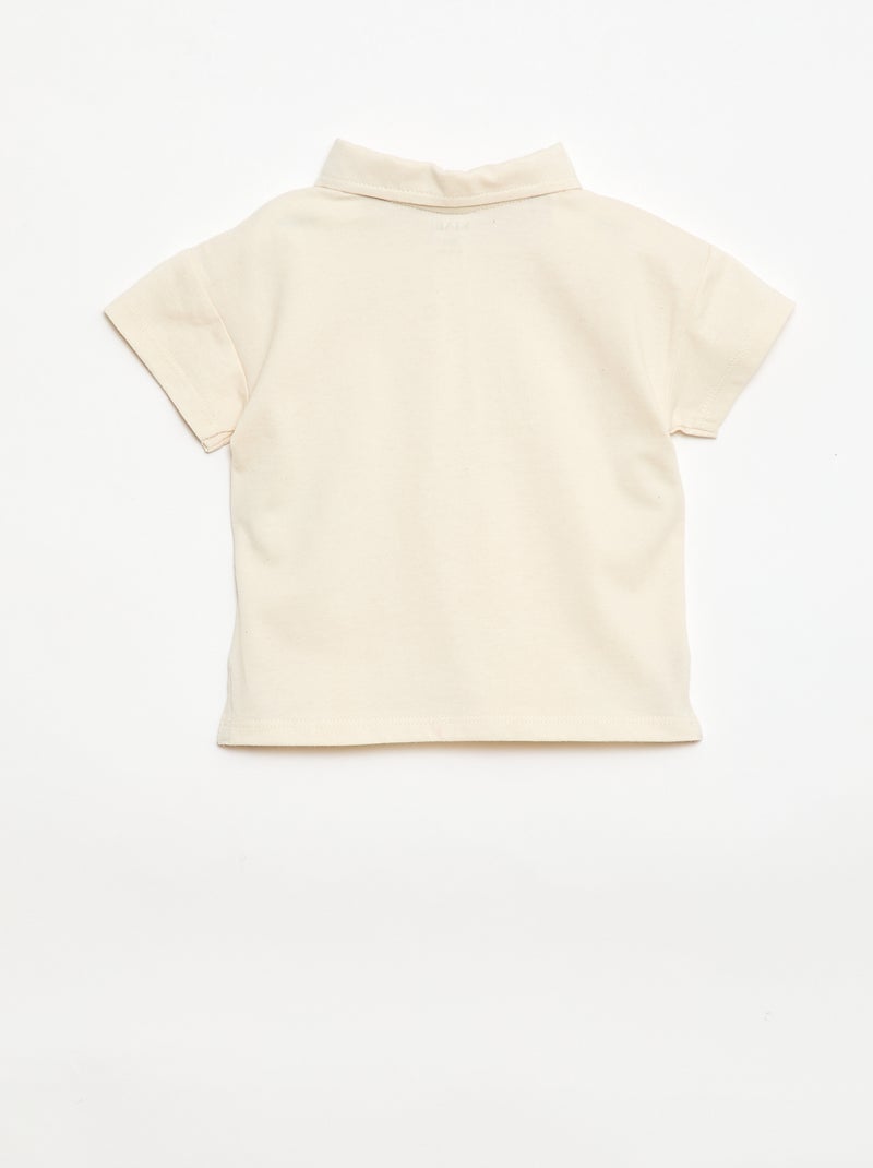 Polo T-shirt met print Beige - Kiabi