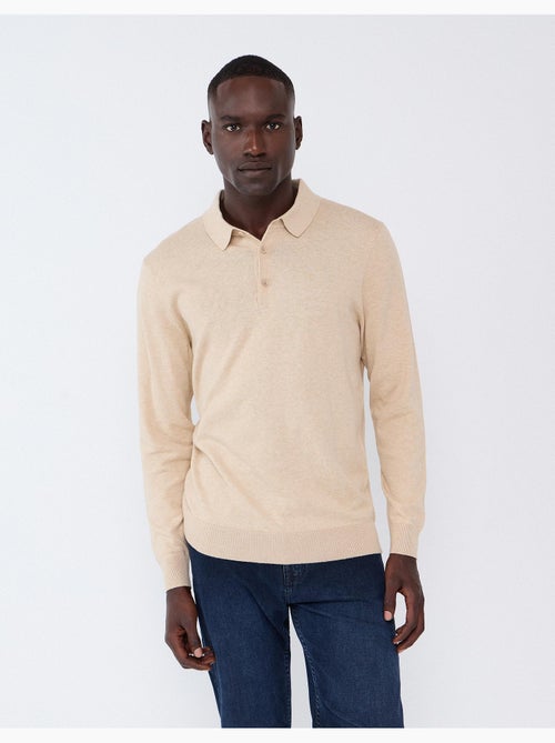Polo tricoté avec cachemire, mo fashion - Kiabi