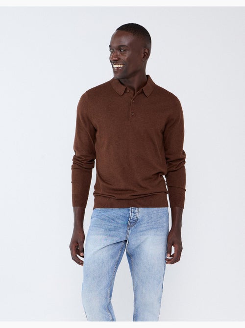 Polo tricoté avec cachemire, mo fashion - Kiabi