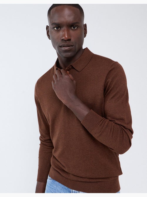 Polo tricoté avec cachemire, mo fashion - Kiabi
