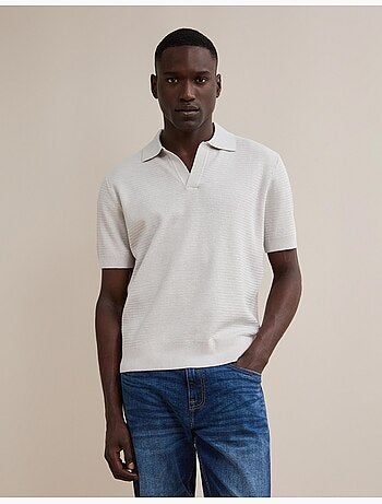 Polo tricoté avec du lin, mo fashion