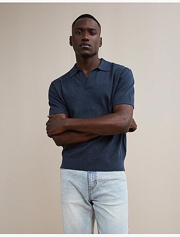 Polo tricoté avec du lin, mo fashion