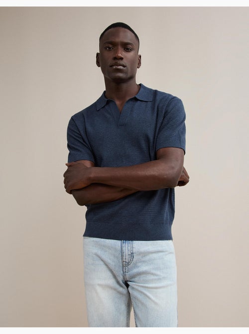 Polo tricoté avec du lin, mo fashion - Kiabi