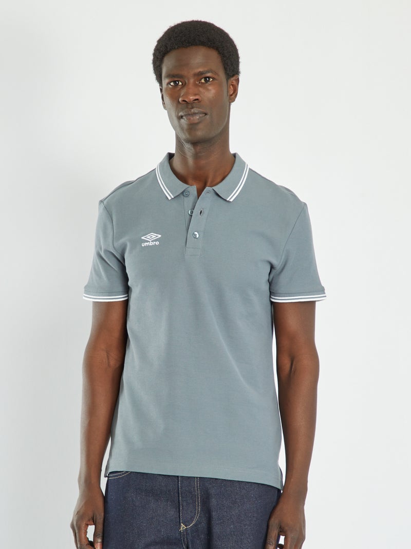 Polo 'Umbro' en maille piquée Gris - Kiabi