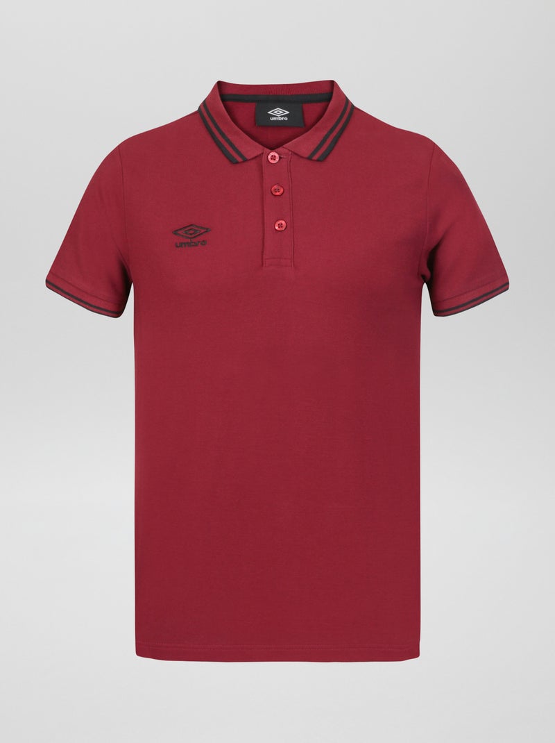 Polo 'Umbro' en piqué de coton Bordeaux - Kiabi