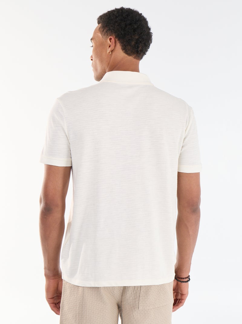 Polo uni à manches courtes pour homme Blanc - Kiabi
