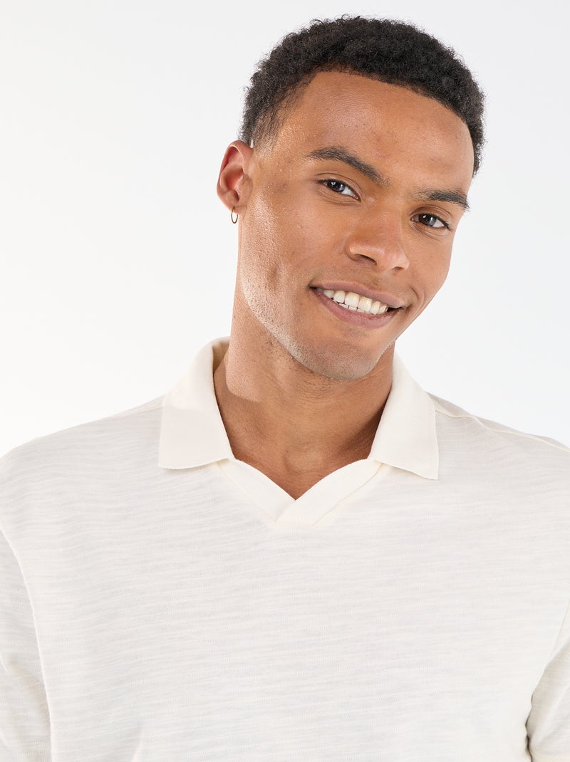 Polo uni à manches courtes pour homme Blanc - Kiabi