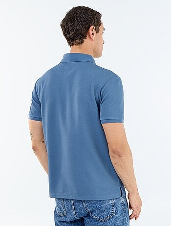 Polo uni pour homme à col polo