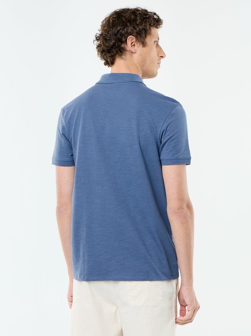 Polo uni à manches courtes pour homme Bleu - Kiabi