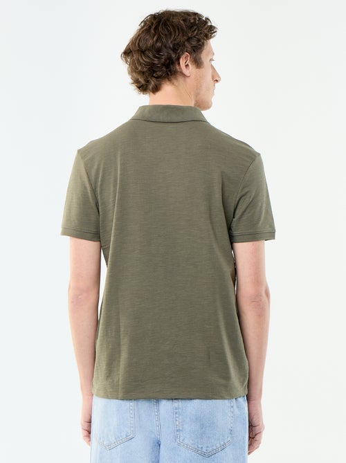 Polo uni à manches courtes pour homme - Kiabi