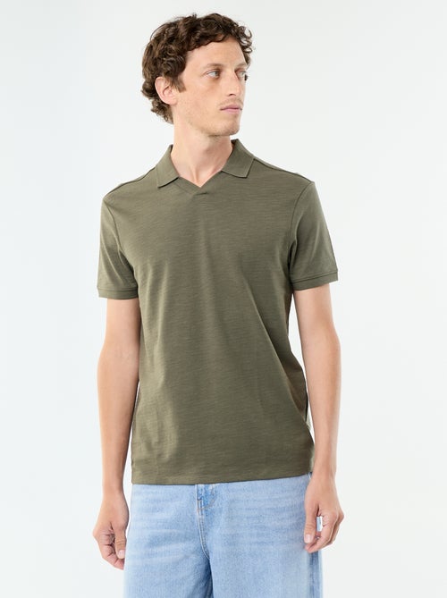 Polo uni à manches courtes pour homme - Kiabi