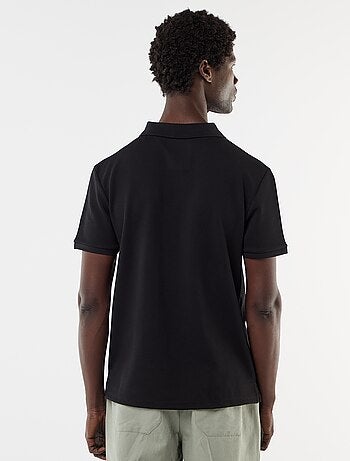 Polo uni pour homme à col polo